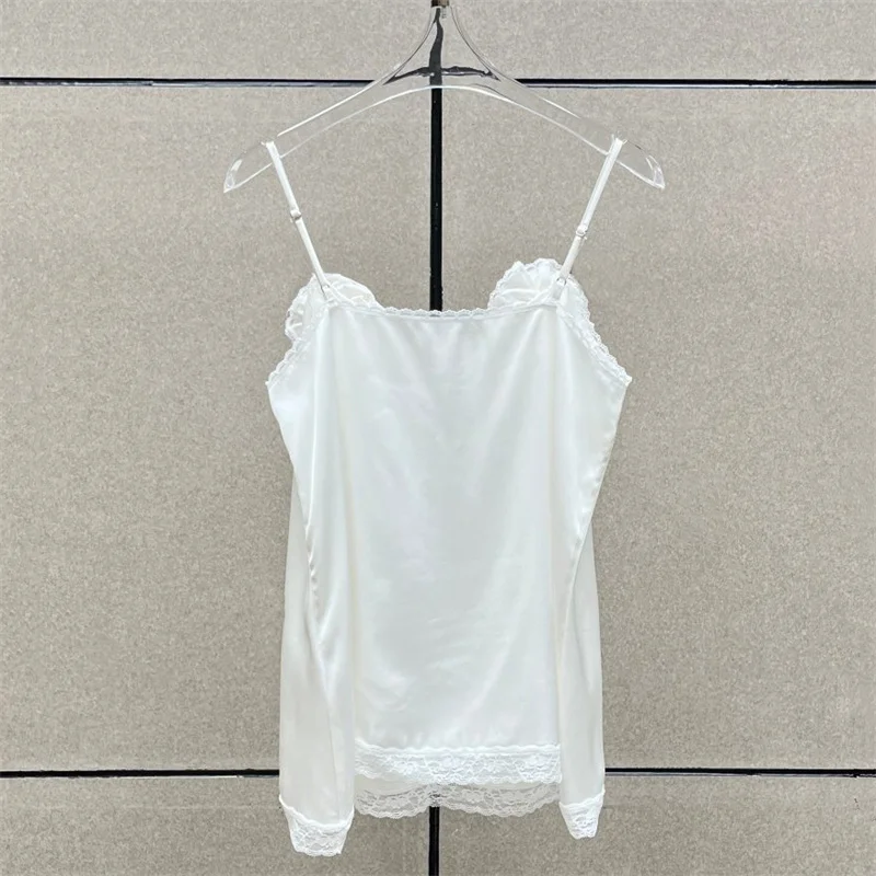Women's vest 2026 summer new suspender slim tanks top Lace patchwork backless women's  corset 3D flower decorated sleeveless top - view 3