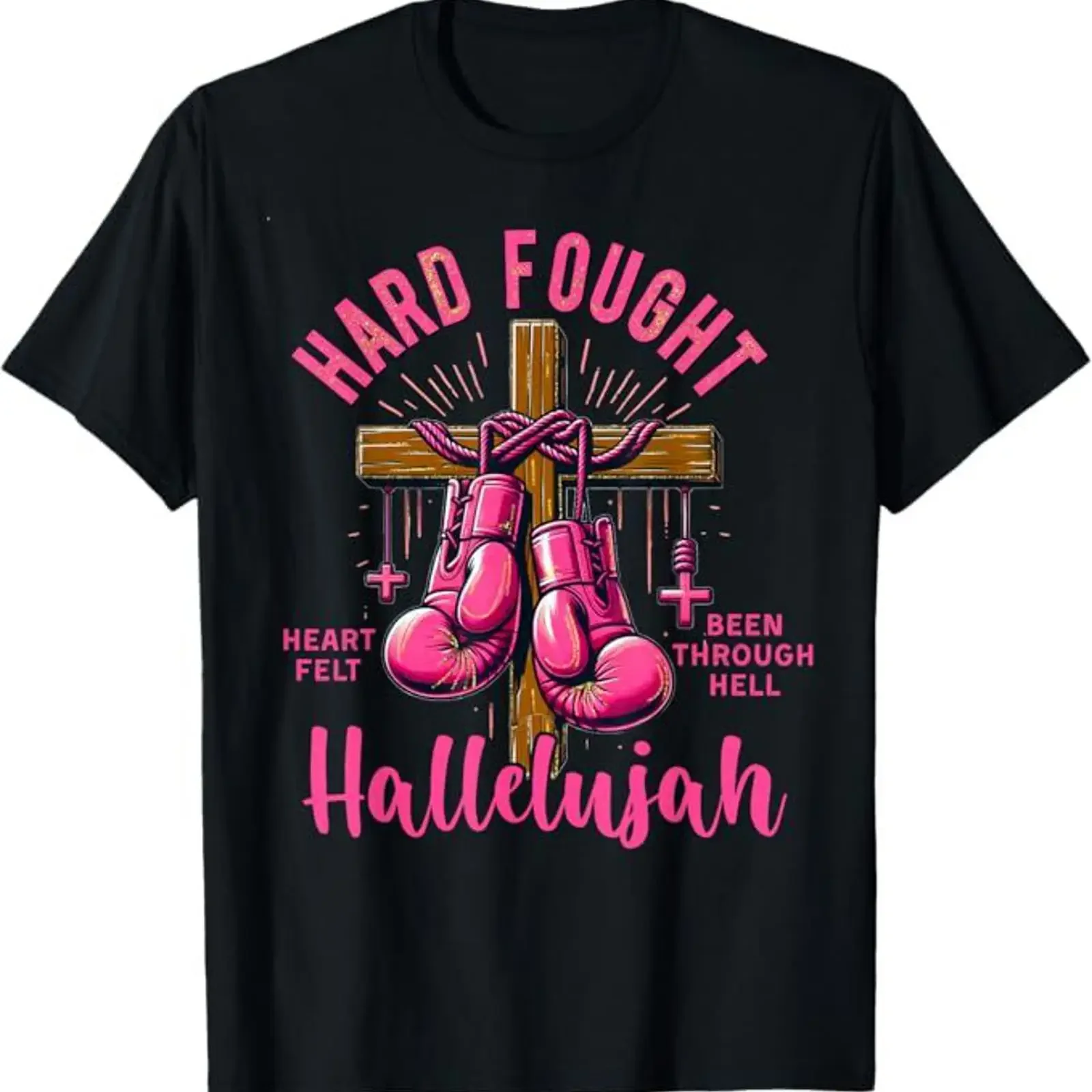 Brandon Hard Fought Hallelujah Praise Jesus Lake T Shirt vintage Washed Casual Breathable homme Comfortable Slightly streetwear