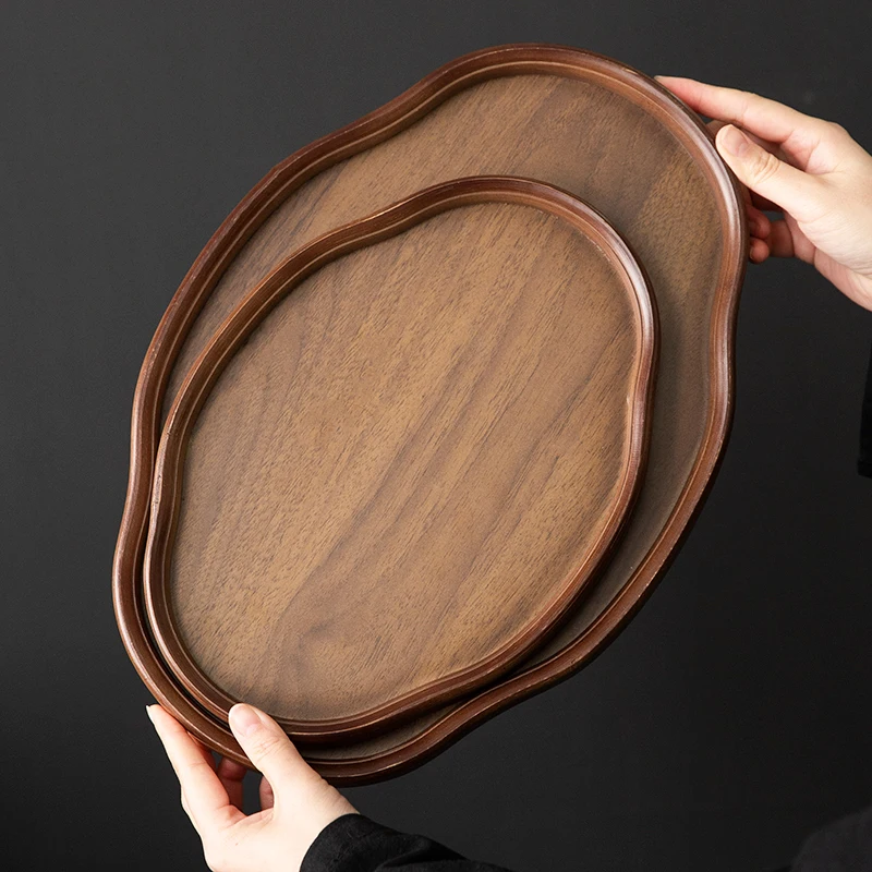 Irregular Afeteria Tea Tray Living Room Coasters Hospitality Office Tea Tray Dining Accessories Bandeja Madera Home Decorationgs 3
