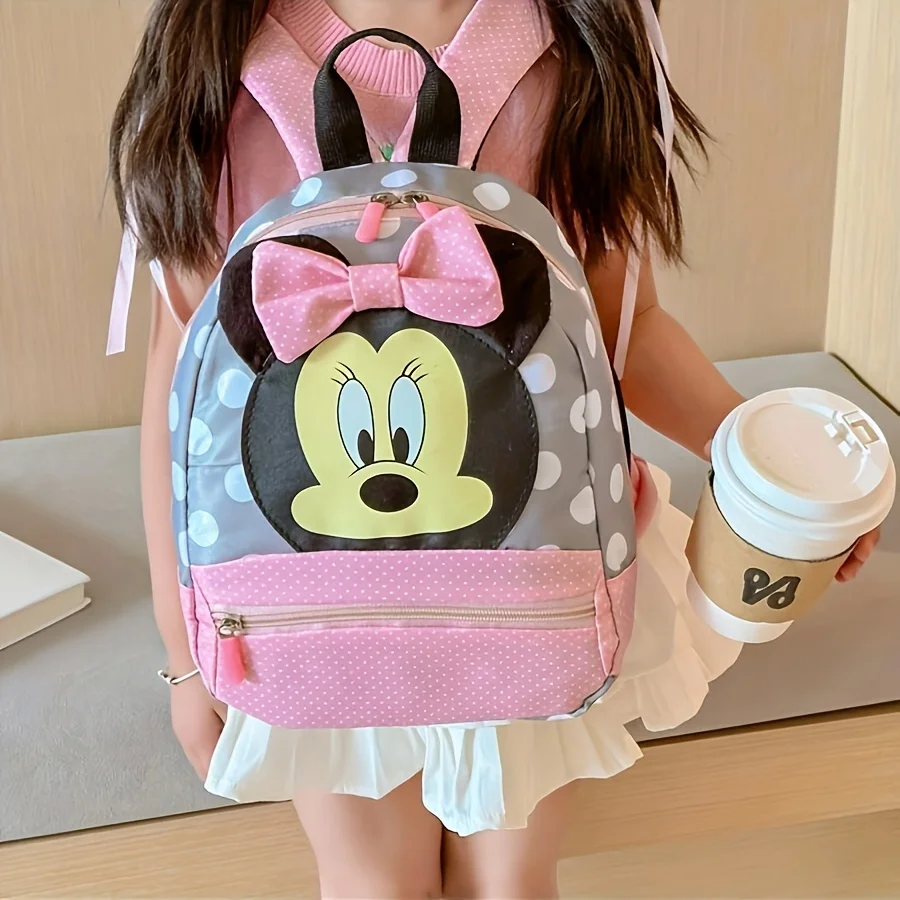 Image 5: Sac à dos Mesuca avec imprimé de personnage de souris de dessin animé, sac d'école élégant et coloré, cadeau parfait pour les femmes et les filles