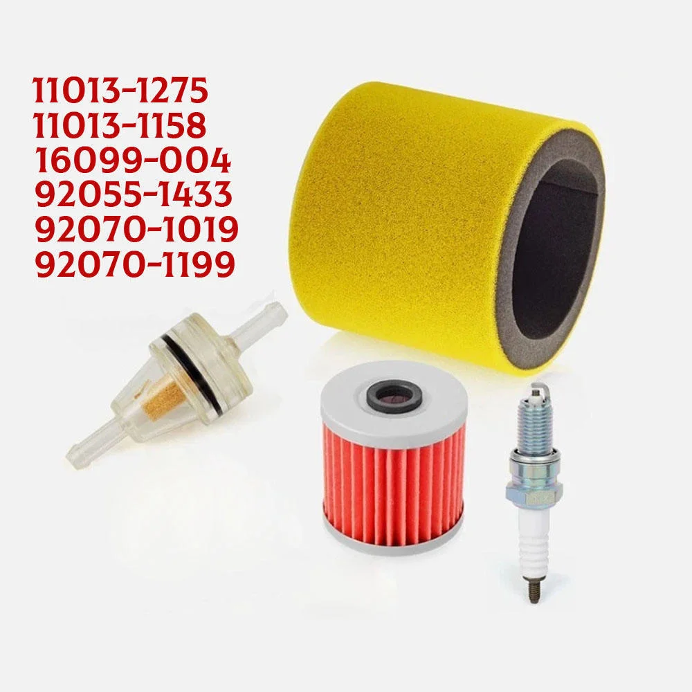 Air Filter Oil Filter Spark Plug Kit for Kawasaki Bayou 220 KLF220 250 KLF250 300 KLF300 1988-2011 2x4 Maintenance Tune Up Kit