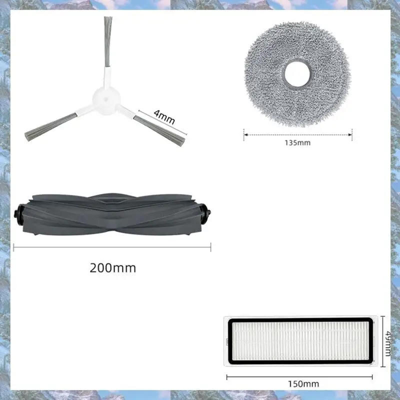 

X17A 2025 NEW-For Dreame L10S Ultra / S10 / S10 Pro Robot Vacuum Hepa Filter Mop Cloth Rag Dust Bag Replacement Accessories