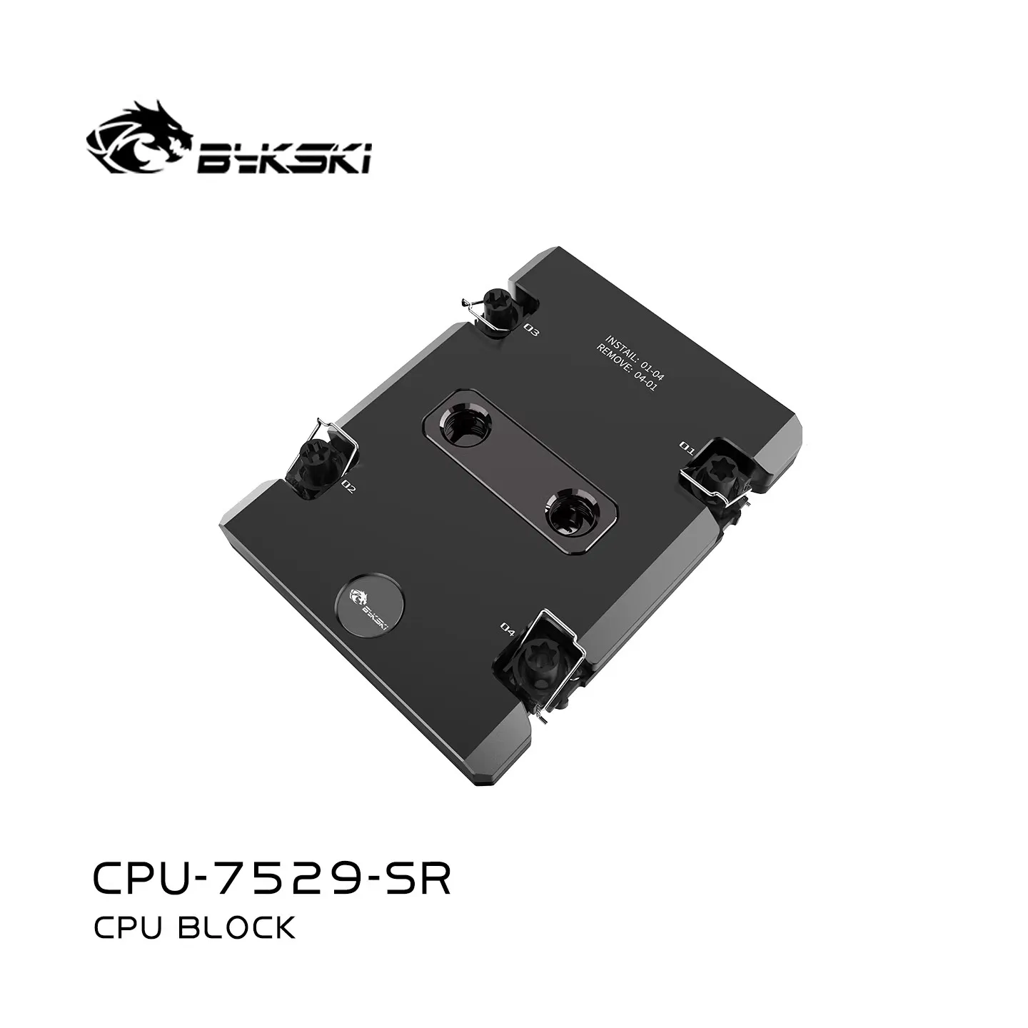 Bykski CPU Water Block Use for INTEL LGA7529 Server AI Cloud Computing Liquid Cooling All-Metal Black / CPU-7529-SR