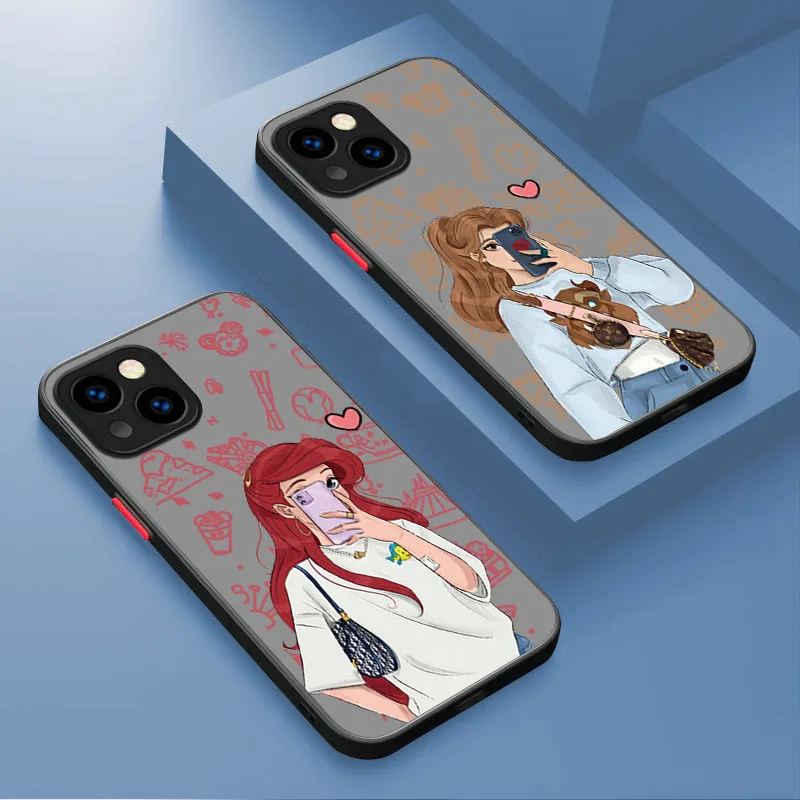 ديزني الأميرة Selfie ماتي الحال بالنسبة Xiaomi Poco X7 X6 X5 X4 GT X3 NFC F6 F5 F4 F3 GT M5 M5S M6 Pro 4G 5G C55 C65 C75 C61 C71