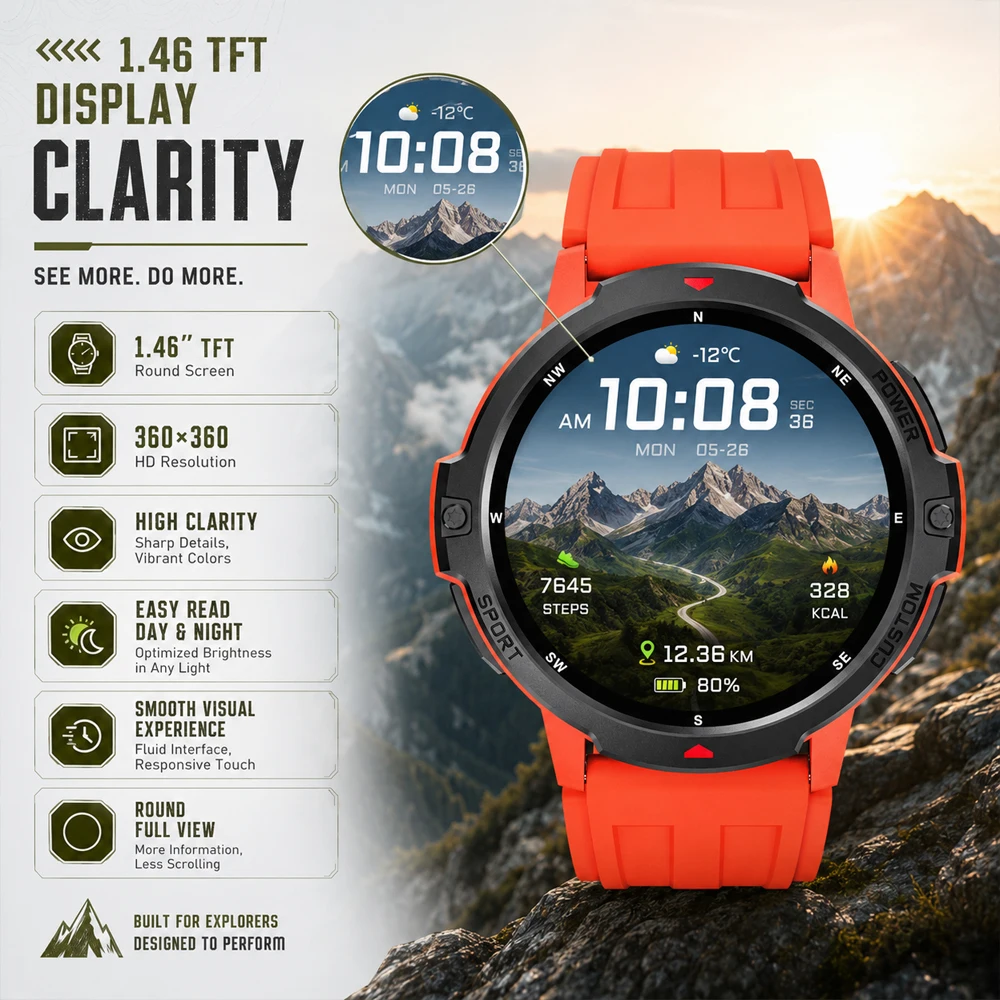 2026 NEW 1.46 Inches Military - Timex Watches Smartwatch 评论和价格