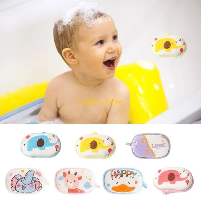 

Y4QA Baby Bath Sponge Cartoon Toddler Hairwash Sponge Shower Foam Sponges Rubbing Brush for Children Toddler Bathing