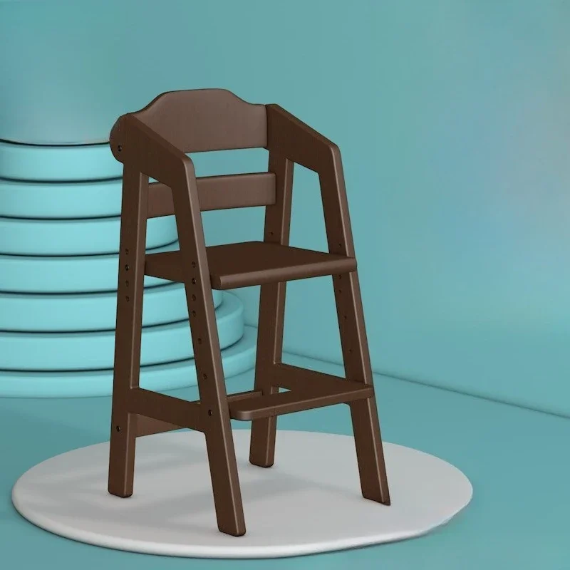 Children's dining chair Solid wood backrest Lifting Baby eating chair Learning chair Multifunctional household