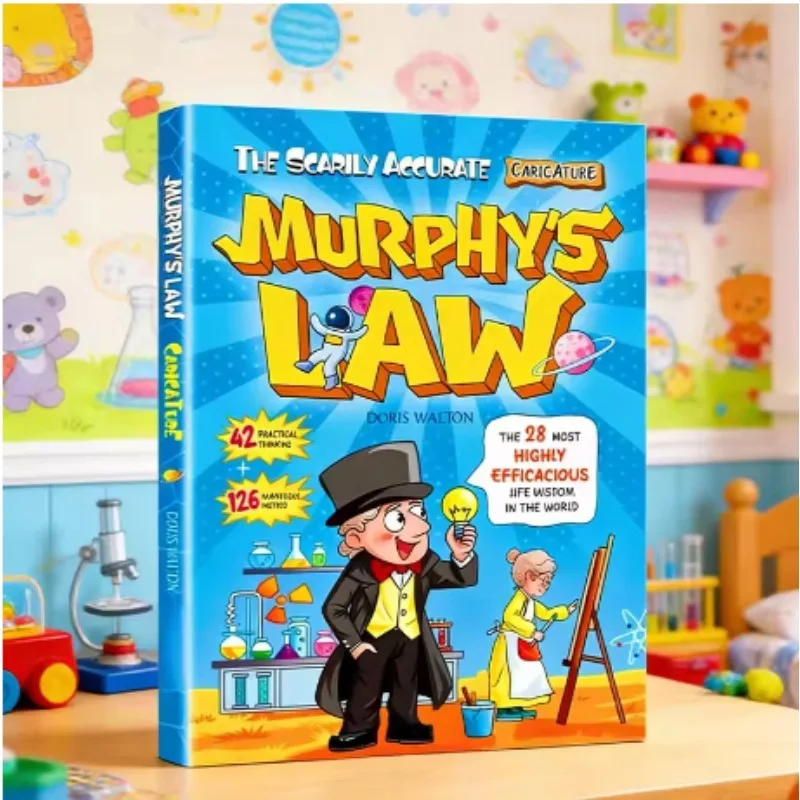 Cómics infantiles de "La ley de Murphy", un divertido libro ilustrado de ciencia, novelas gráficas que explican los principios de la vida para niños