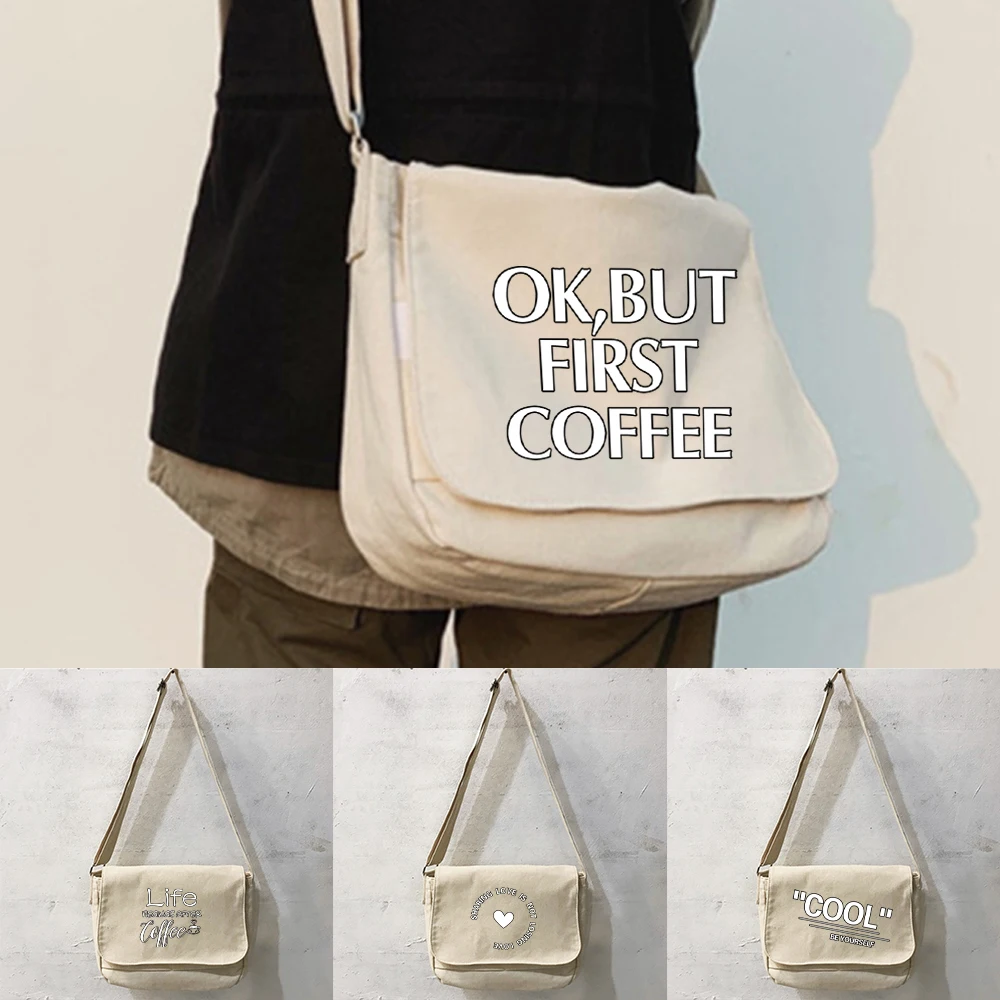 Bolsa de mensajero multifunción de moda japonesa, bolso de ocio para mujer, bolso portátil de un hombro con patrón de comida