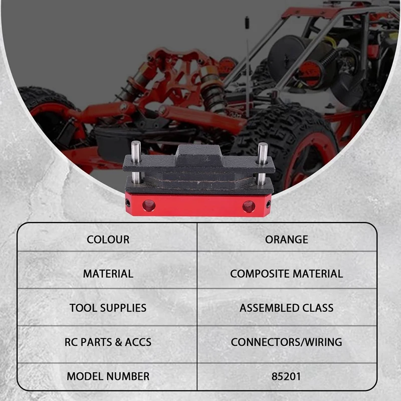 Zestaw klocków hamulcowych ze stopu CNC do 1/5 HPI KM BAJA 5B SS RC CAR GAS PARTS 85201-pomarańczowy