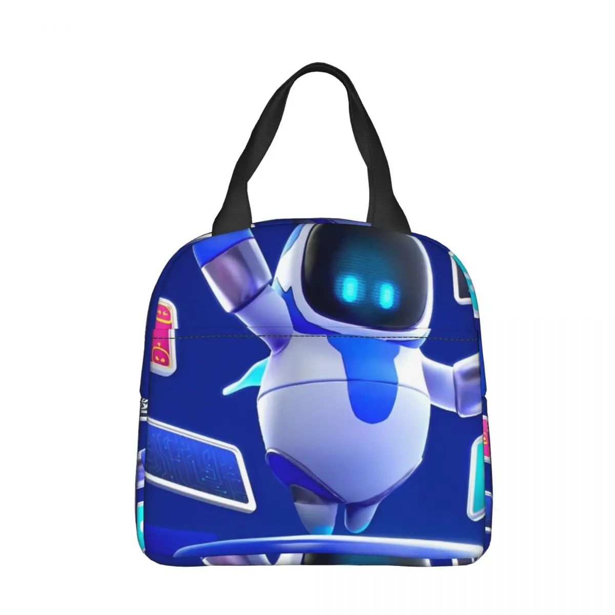 Astrobot Pattern Astros Game Insulated Lunch Bag Portable Lunch Container Thermal Bag Tote Lunch Box Beach Picnic Men Women