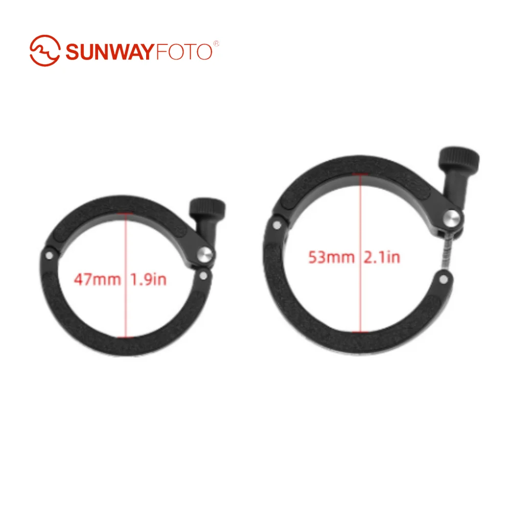 SUNWAYFOTO Mobile Phone to Binocular Adapter Ring, 53mm Inner Diameter, 47-53mm Clamping Range