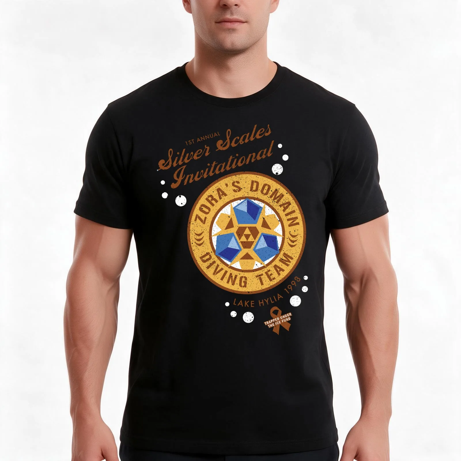 Silver Scales Invitational T-Shirt, Summer Casual Cotton Tee, Oversized Streetwear Tops, Vintage Graphic Print, Unisex Men Women
