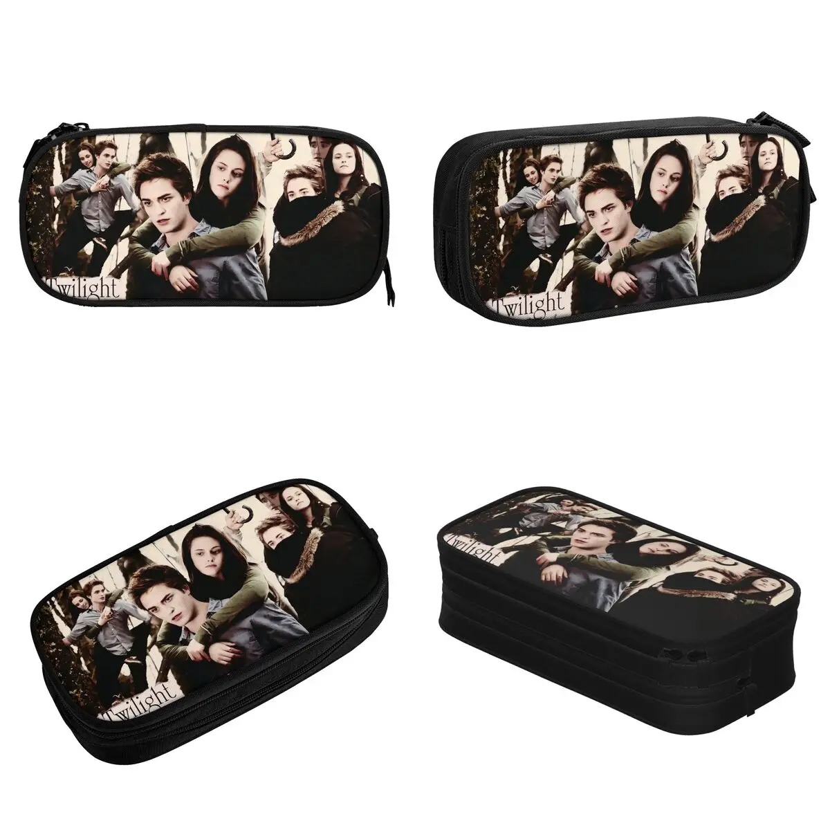 The Twilight Saga Vintage Pencil Cases Edward Bella Pencil Pouch Pen Kids Big Capacity Bags School Supplies Zipper Stationery