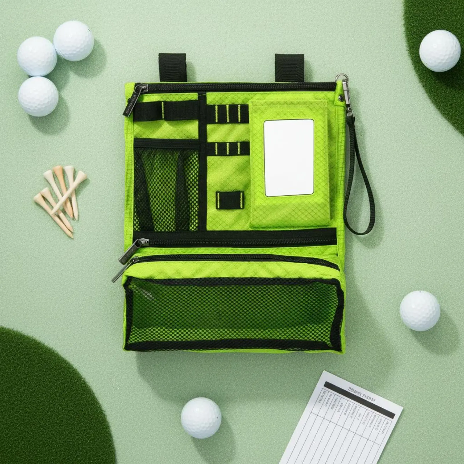 

Sporting Cart Organizer Bag Lightweight Sporting Push Cart Storage Bag High-Grade Material Adjustable Straps for Golfers