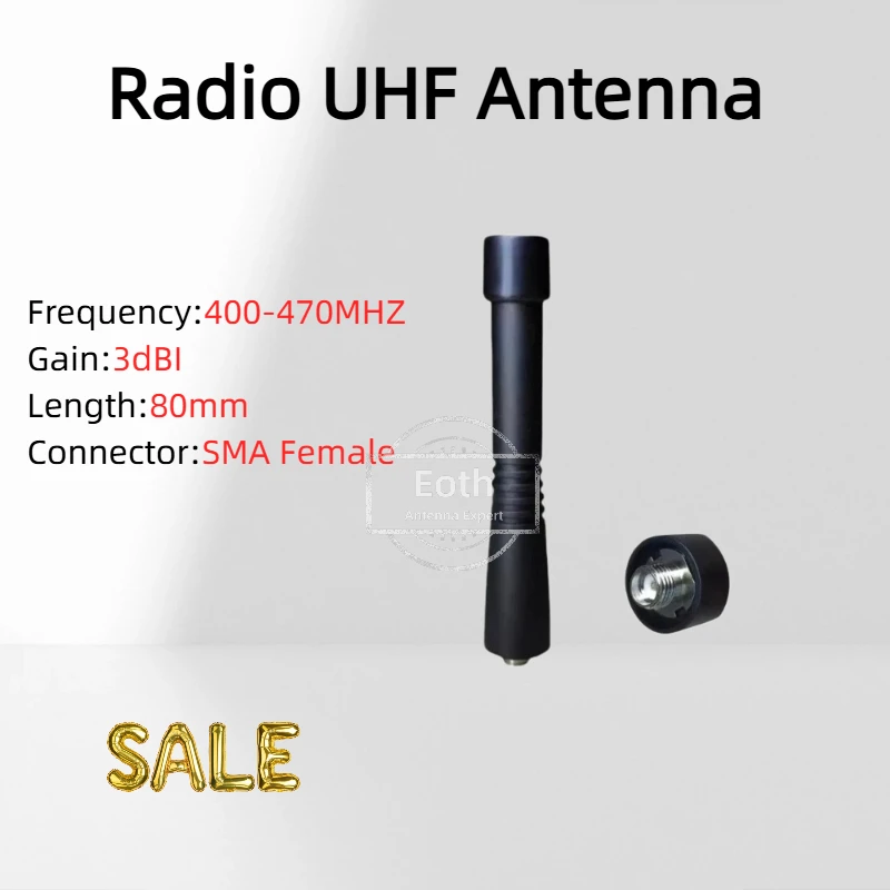 EOTH 10pcs/lot UHF Walkie Talkie Antenna Frequency 400~470MHz Gain 3dBi Antenne SMA Female Radio for Baofeng