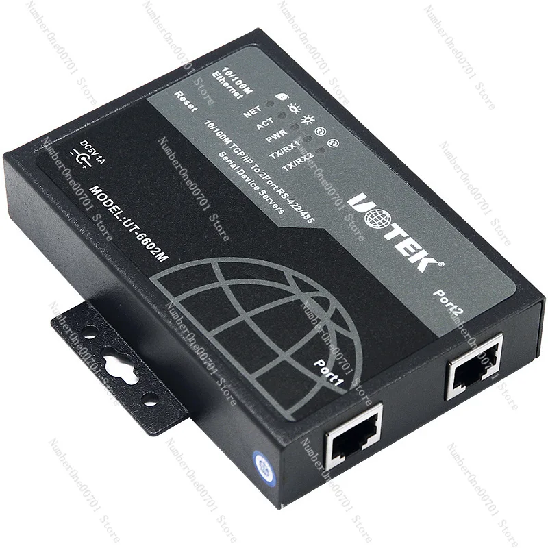 

TCP/IP to 2 ports 232/485/422 serial server UT-6602