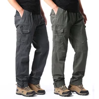 Pantalones informales holgados para hombre, Pantalón Cargo con múltiples bolsillos, talla grande, 5XL