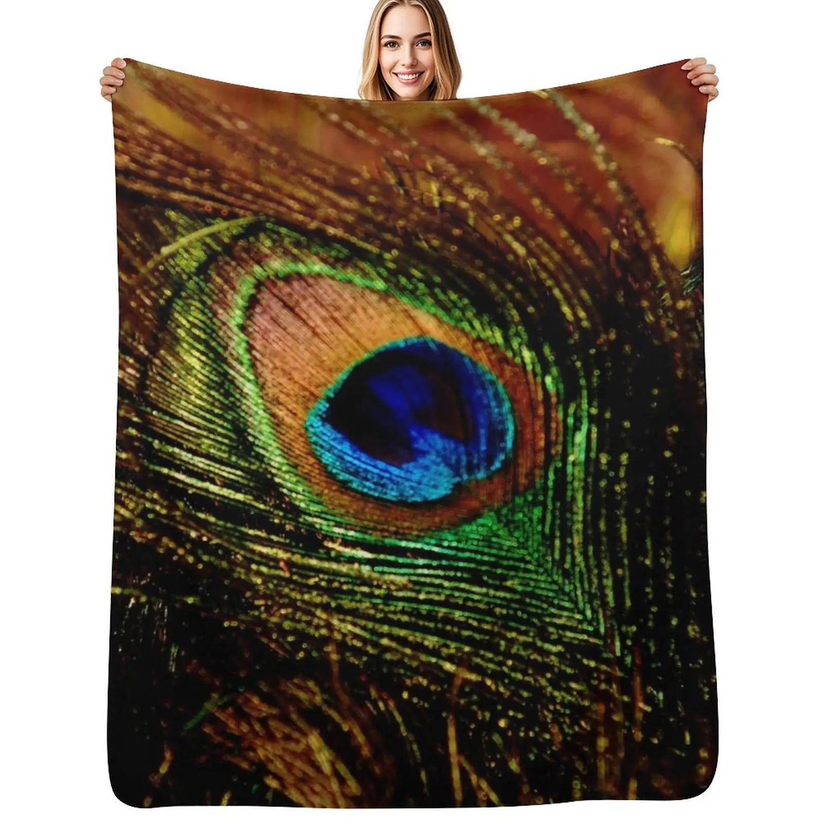 

Peacock pattern for your design. Throw Blanket Stylish Warm Blanket for Living Room Bedroom