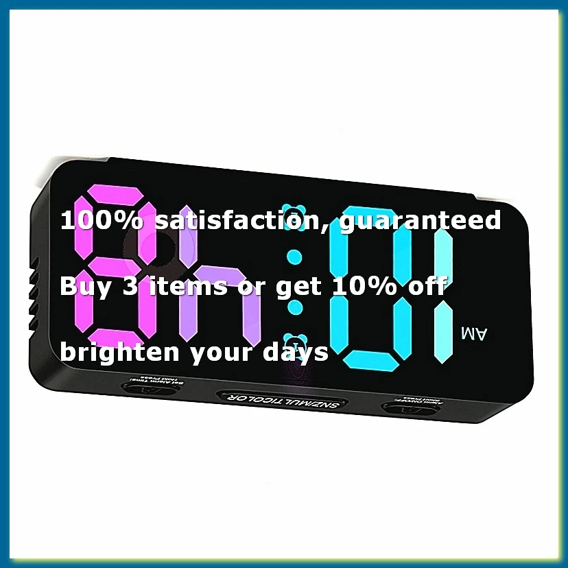 Small Loud Alarm Clock for Heavy Sleepers Adults,Compact Travel Clocks for Bedrooms Bedside,Ok to Wake for Kids,Teens