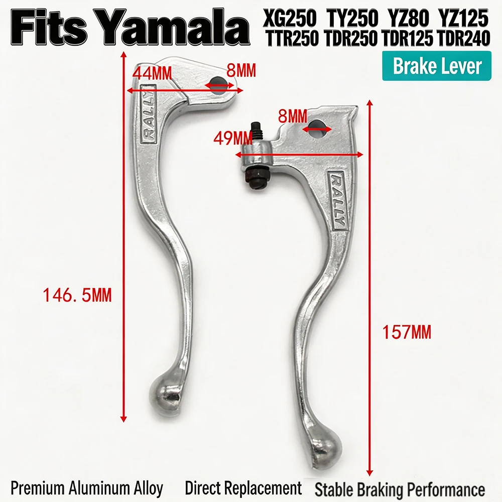 Motorcycle Clutch Brake Lever Handle For Yamaha XG250 TRICKER TY250 YZ80 YZ125/250 TTR125L TTR125 TTR250 TDR250 TDR125    TDR240