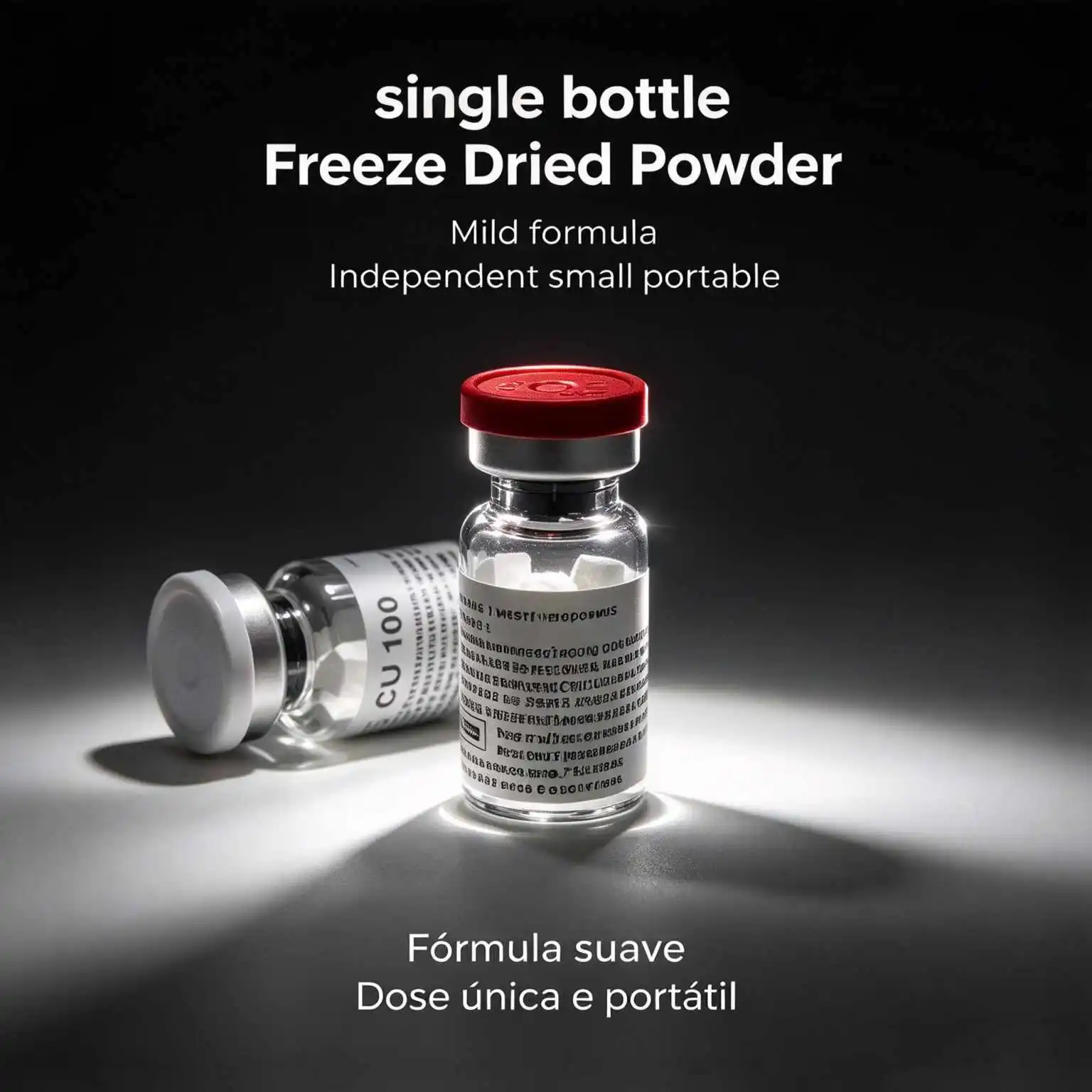 1 bottle (Cap Color Varies) High-Quality Lyophilized GHK-Cu Copper Powder