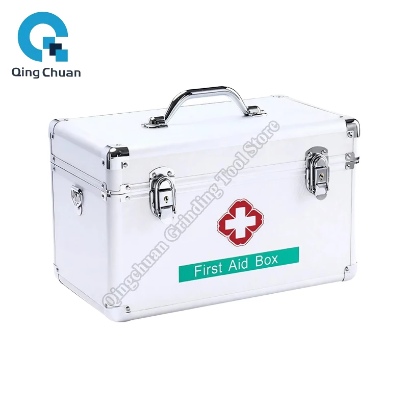 First Aid Box Large Capacity Portable Medical Bag Home Use Collision Proof Multi-layer Handheld Outpatient Medicine Box