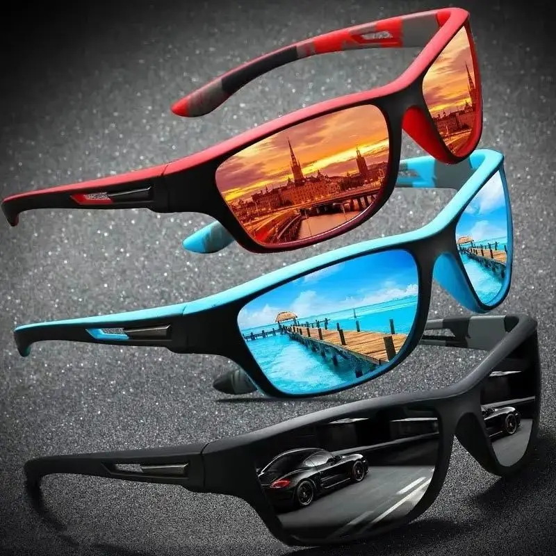 

Поляризованные солнцезащитные очки UV400 для велоспорта, ветрозащитные, устойчивые к УФ-излучению, легкие очки для вождения, езды на велосипеде и пеших прогулок