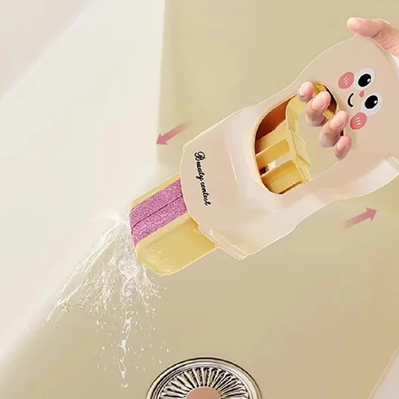 الكرتون الدب الحرة غسل اليد ممسحة صغيرة الحمام المنزلية تنظيف ممسحة لطيف كسول سطح المكتب إزالة التلوث ممسحة