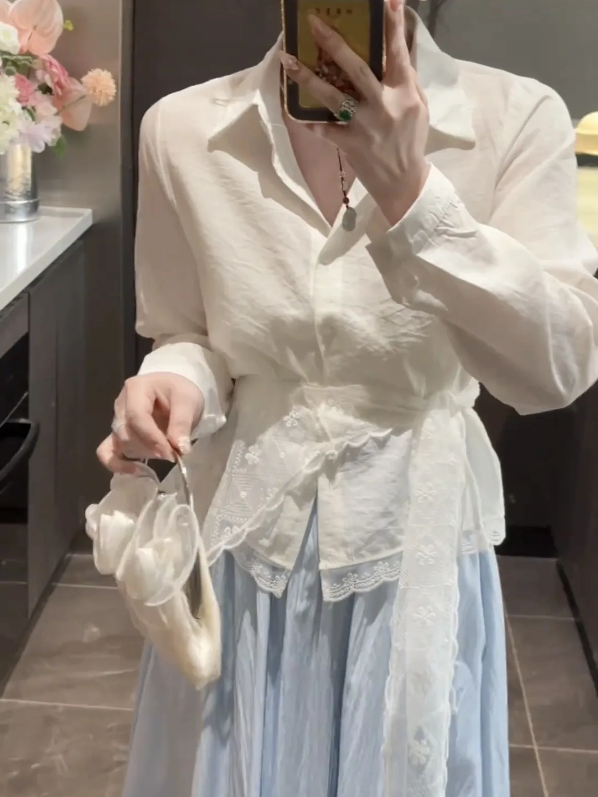 

Женский кардиган-накидка Hebe Sle Lace, весенний дизайн, модный, свободный крой, в корейском стиле...