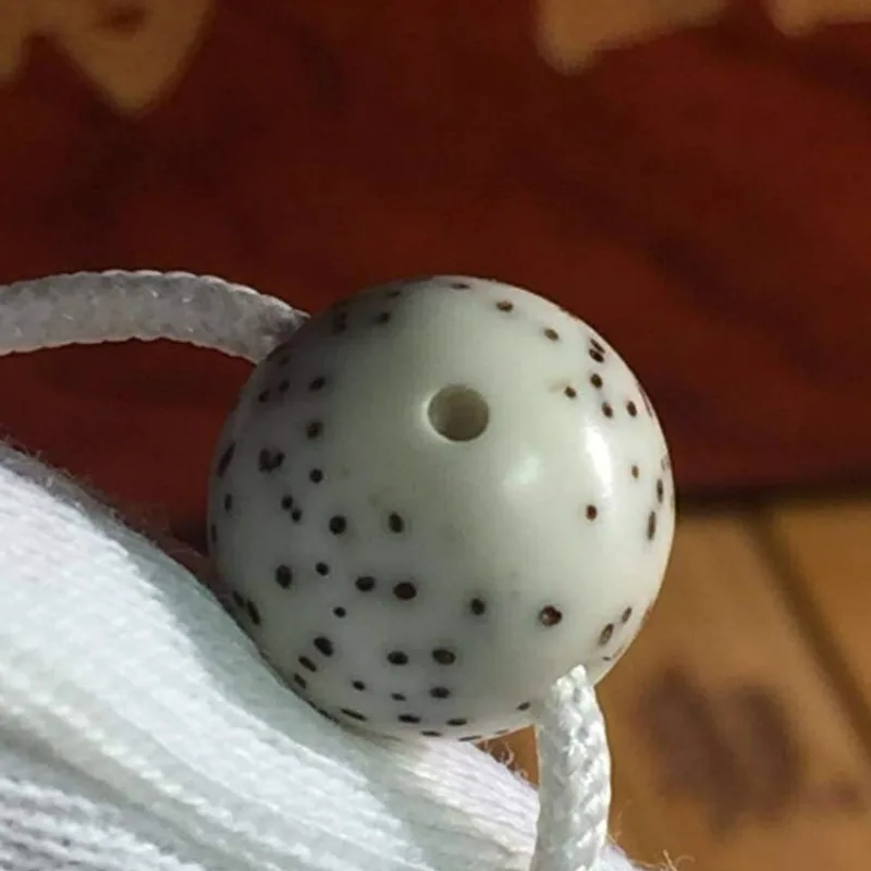 Hainan Mao Gan Material Moon Bodhi 108 Smooth White Dry Polished 0 Skim Round Beads Bracelet Necklace