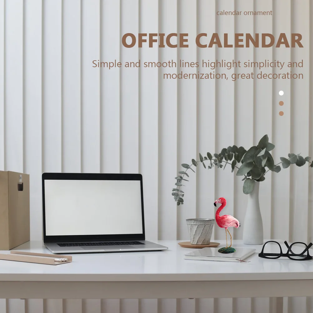 

1Set DIY Wool Felt Flamingo Crafts Set Healthy Safe Felting Material for Handmade Needle Art Unique Gift for Children