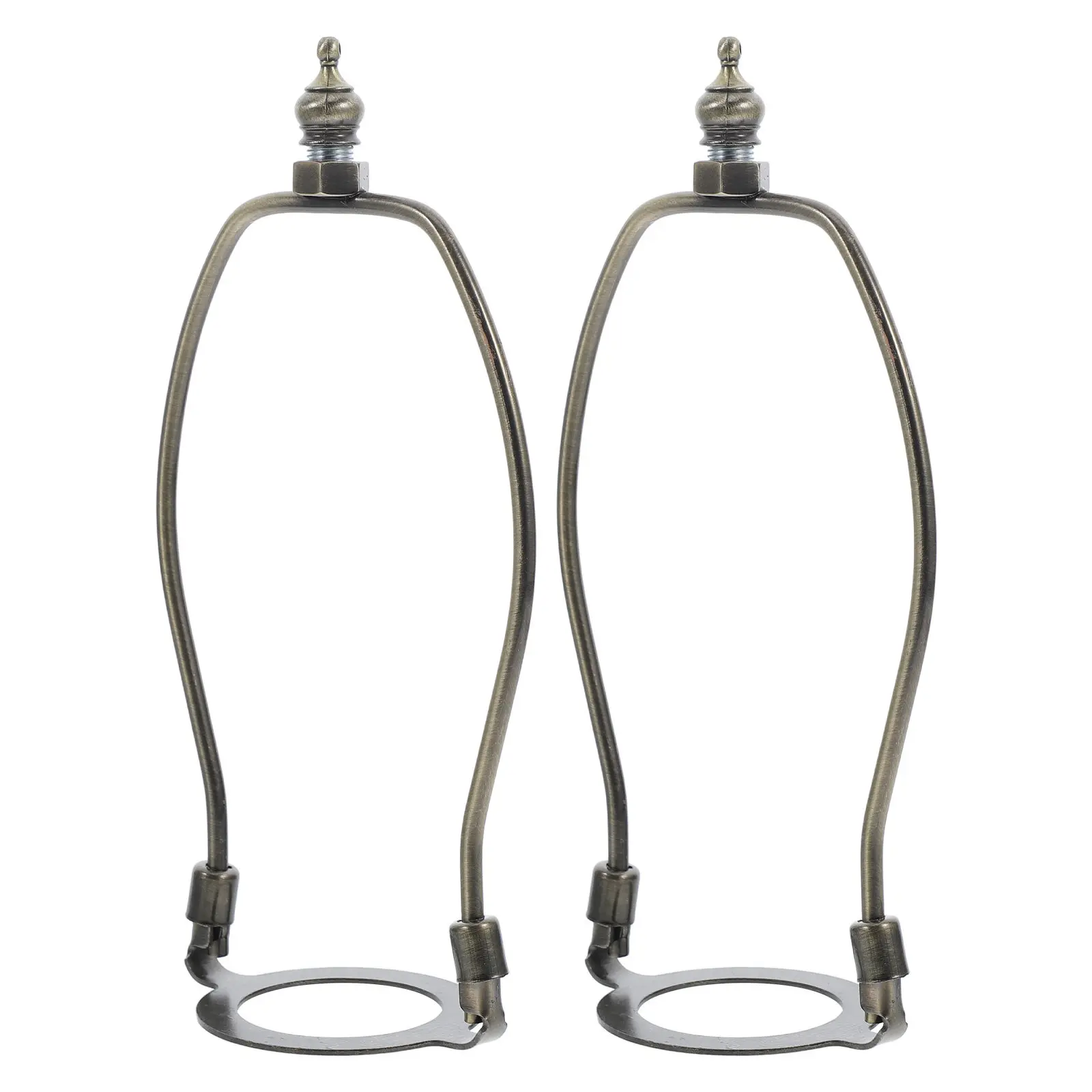 2Pcs Modern Lamp Harp Kit with Finial E27 Lampshade Holder Bracket for Table Floor Lamps DIY Lighting Repair Replacement