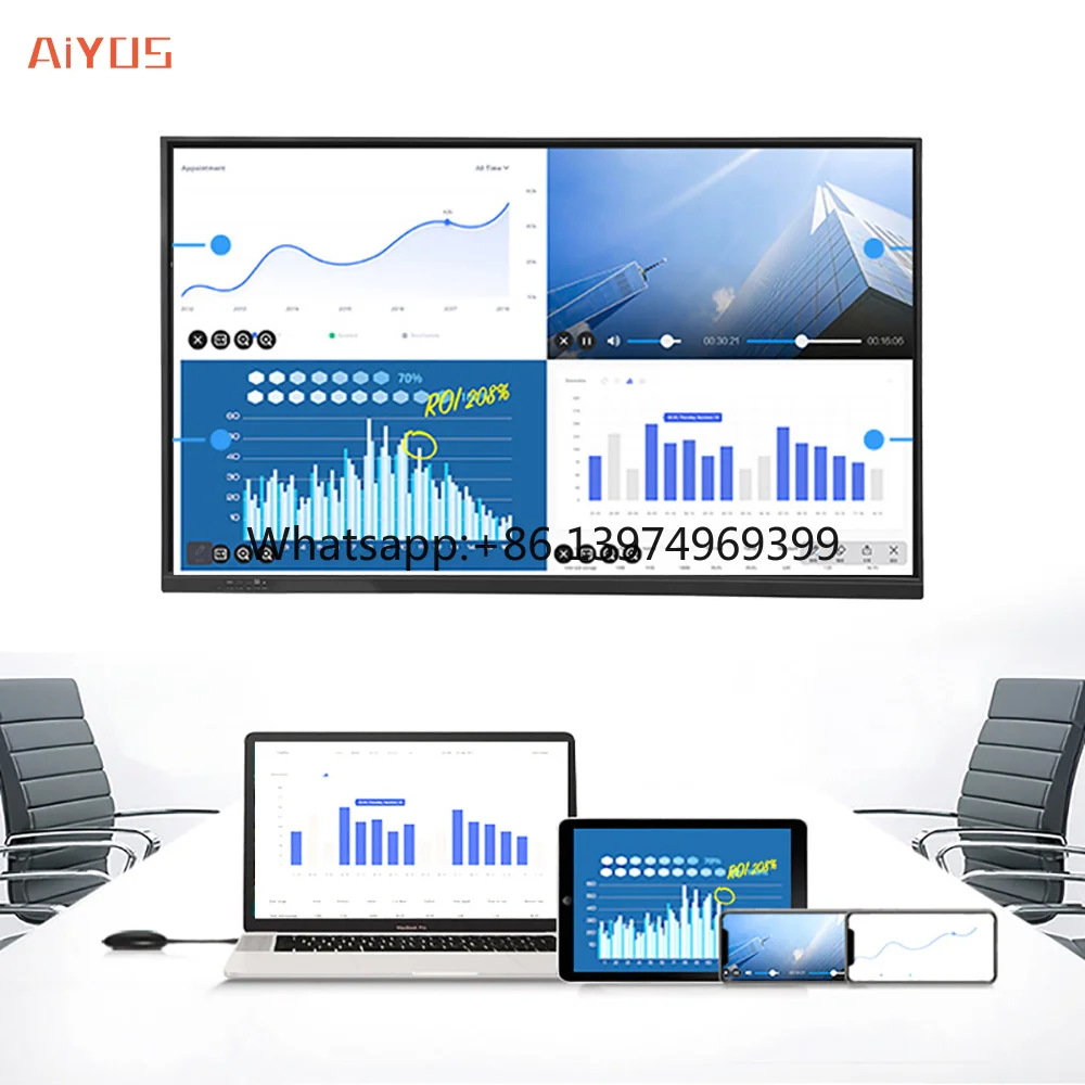 Cheap Price 43 Inch Interactive Whiteboard 4K Smart Board Electronic Whiteboard Digital Board for Education Class Room