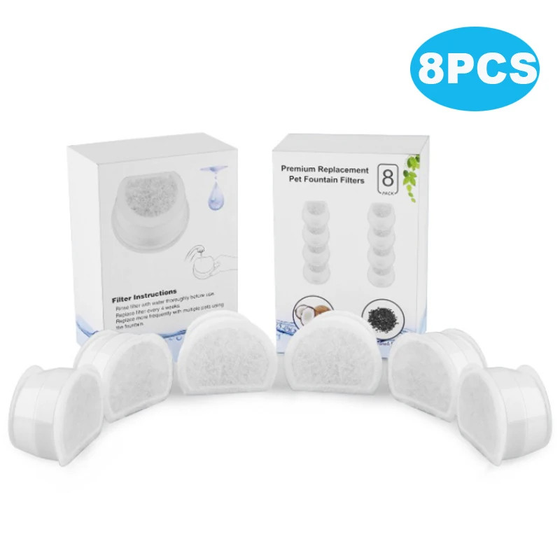 

8 шт., сменные фильтры для автоматического водяного фонтана