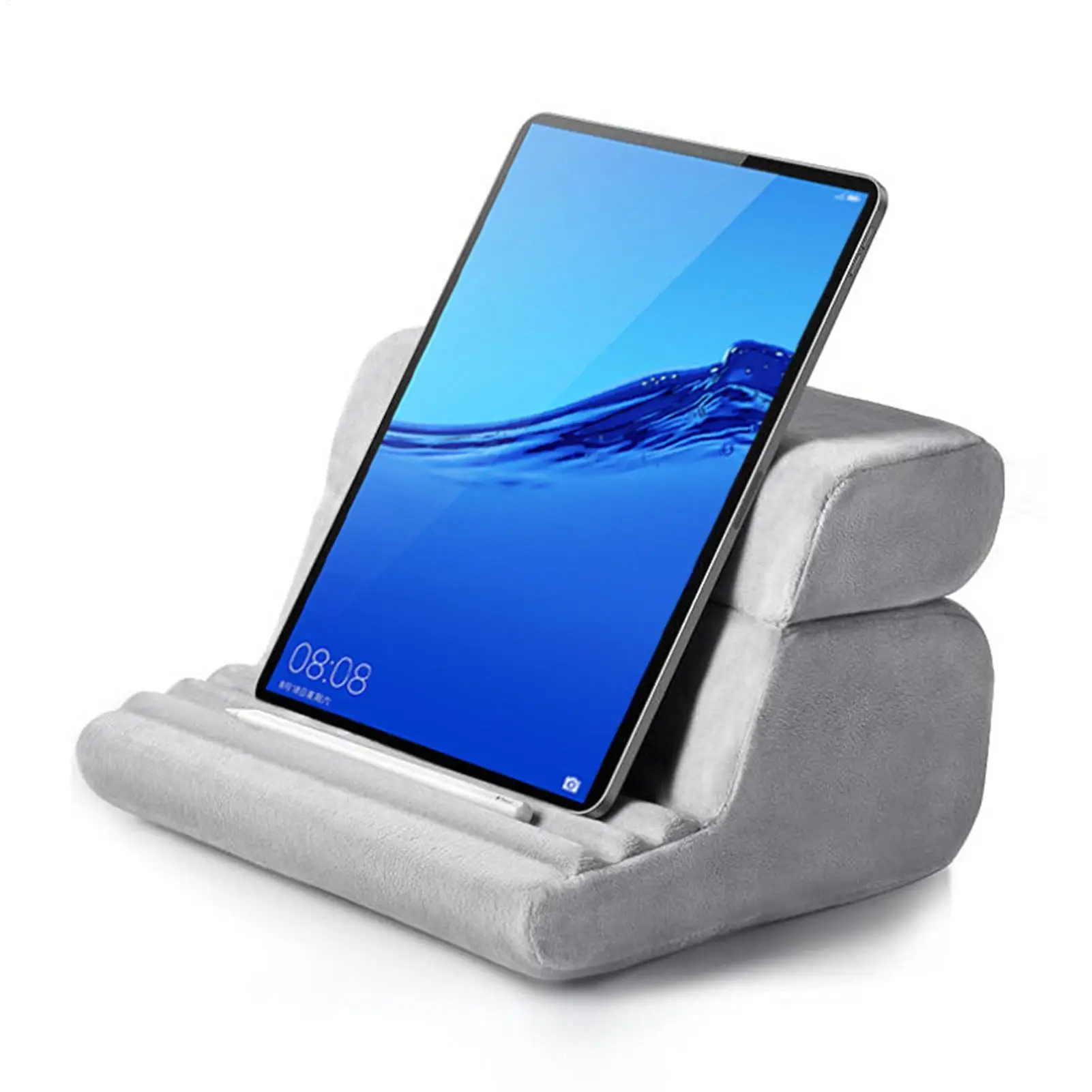2-in-1 Pillow Tablet Stand 3-level Angle Adjustment Soft Holder Tablet Stand Phone Multi-functional Bed & Desk Tablet Stand