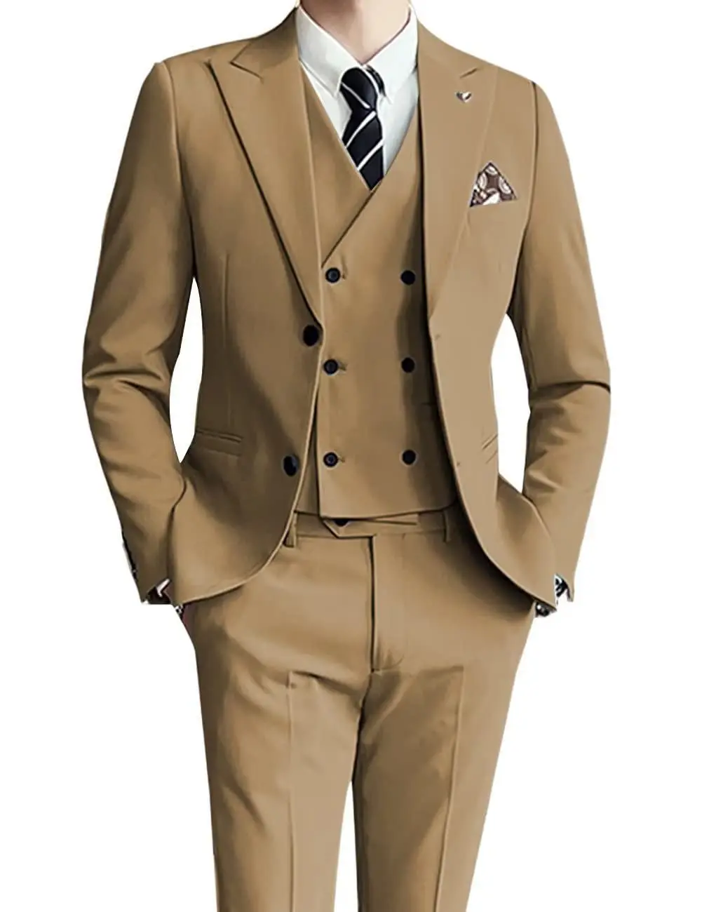 Conjunto de terno formal multi cor, terno de três peças, anfitrião do banquete, melhor homem, X111