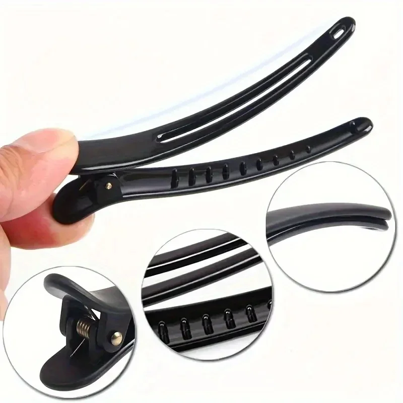 10-60pc Plastic Hair Clips Hairdressing Salon Hairpins Black Single Prong DIY Duckbill Section Hair Clip Hair Care Styling Tool