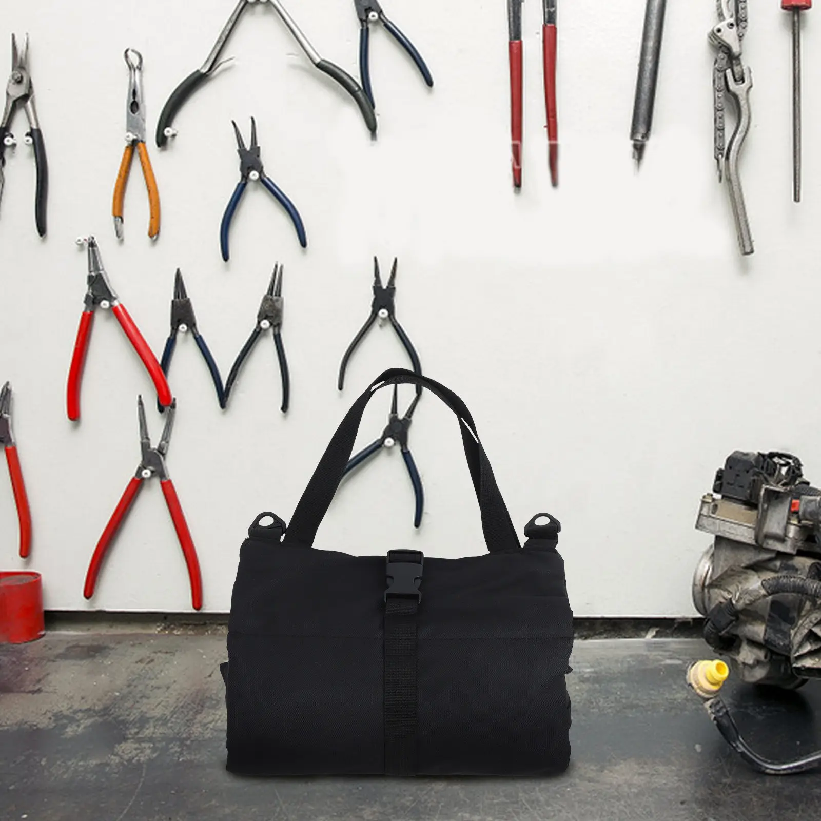 

Small Canvas Tool Bag Roll Up Heavy Duty Organizer for Electrician Automotive Repair Portable Tool Storage Bag Multi Pocket