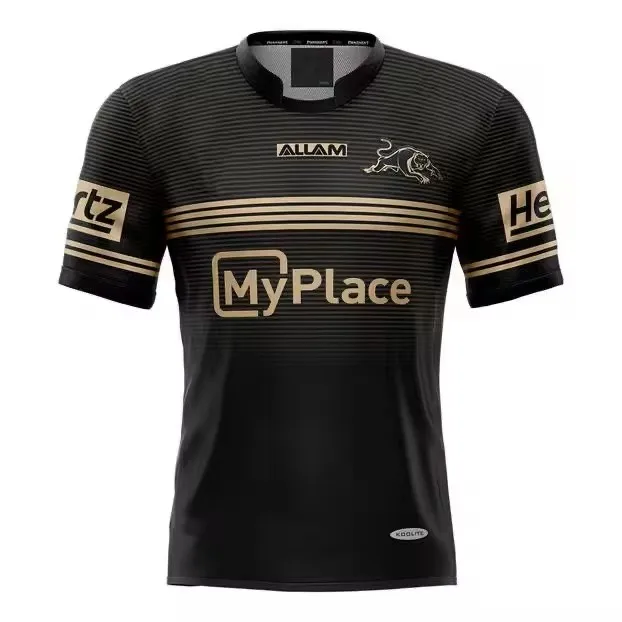 2025 PENRITH PANTHERS MEN'S ALTERNATE RUGBY JERSEY الحجم: S-5XL (طباعة الاسم والرقم)