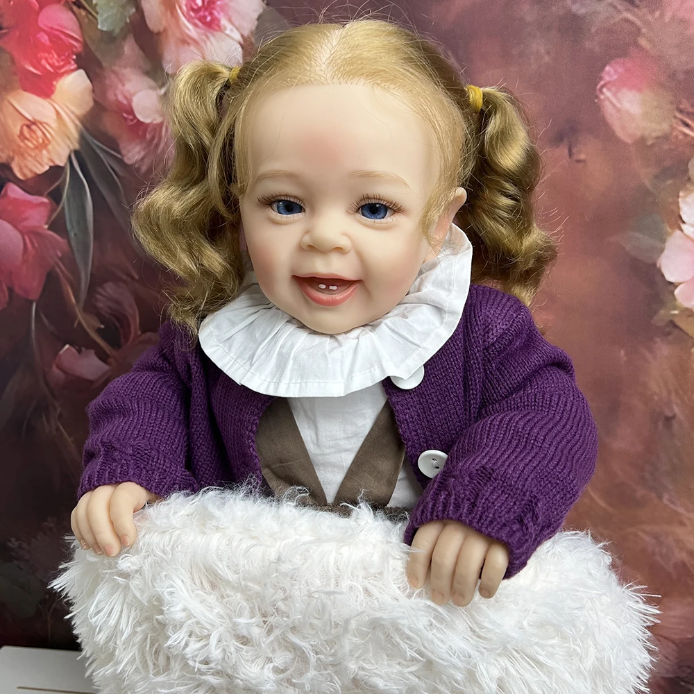 

58cm Reborn Toddler Doll Princess Girl Adorable Lifelike Baby Bebe Dolls Full body Soft Silicone Vinyl Gifts for Children