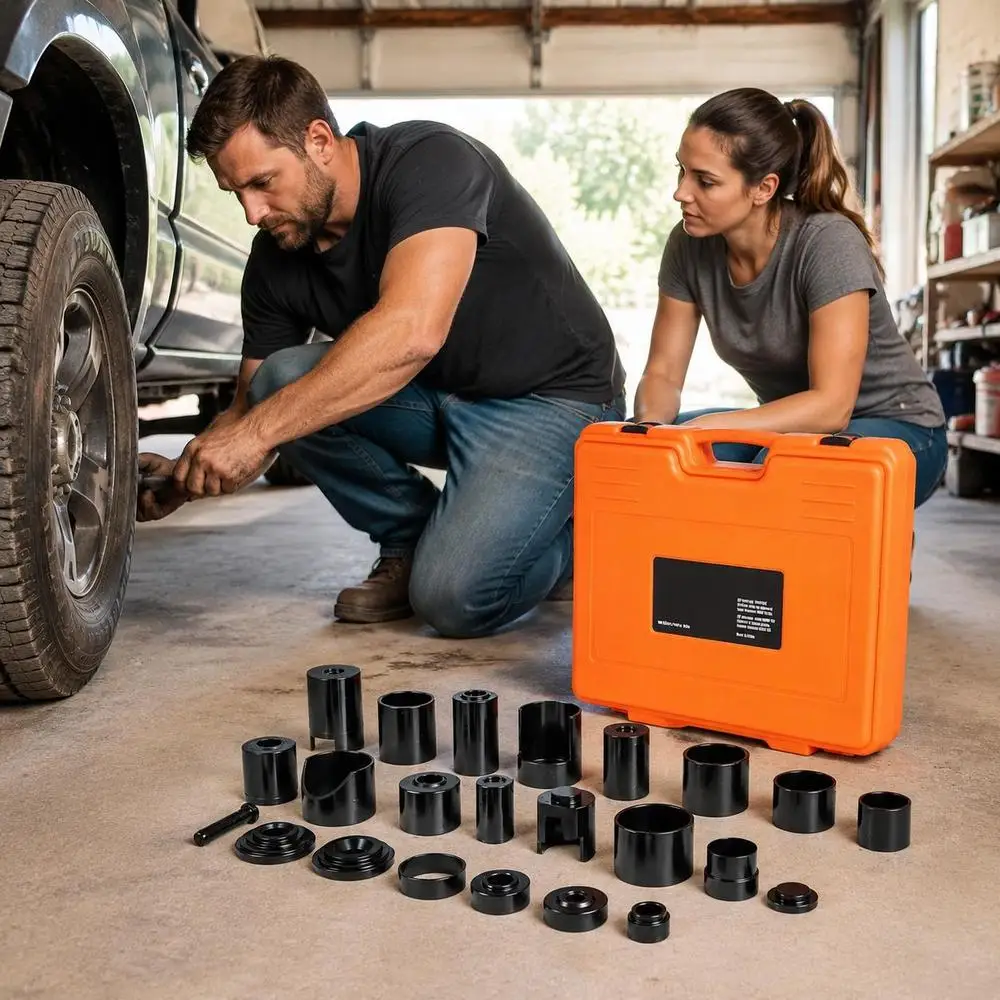 Jeu de 25 extracteurs de rotules, outil universel de pressage de rotules 520 x 430 x 90 mm, jeu d'outils automobiles en acier au carbone avec mallette.