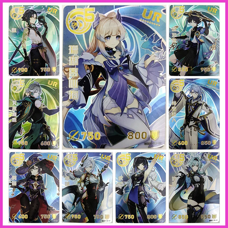 Anime Goddess Story Rare UR Refraction Game Cards Alhaitham Sangonomiya Kokomi Toys for boys Collectible Cards Birthday Present