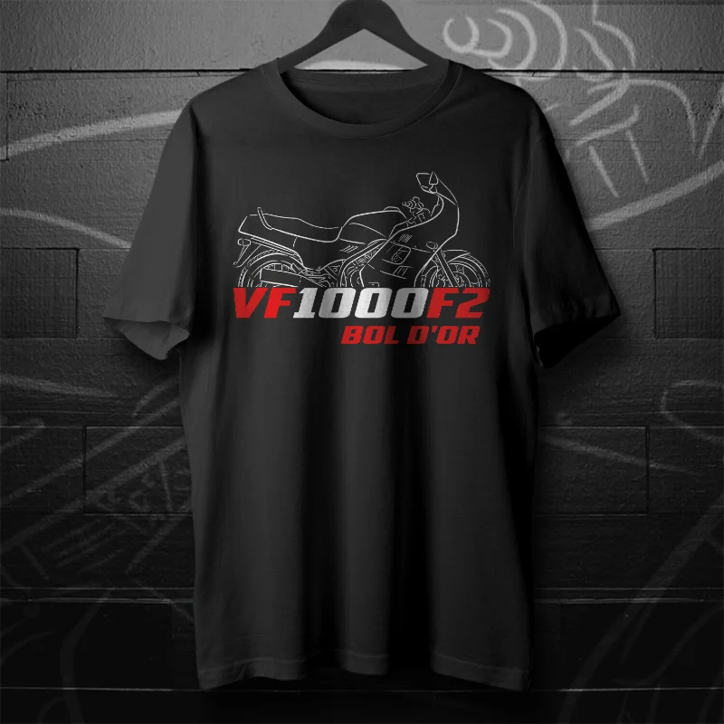 

2025 Man T Shirt Casual Hondas VF1000F2 Bol d'Or T-shirt Motorcycle Graphic Summer Short Sleeves 100% Cotton S-3XL Cool Tee