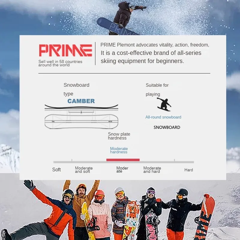 PRIME 2023 New Snowboard for Men Women Winter Outdoor Sport Skiing Board Flat Flower Snowboard Park Snowborading Equipment