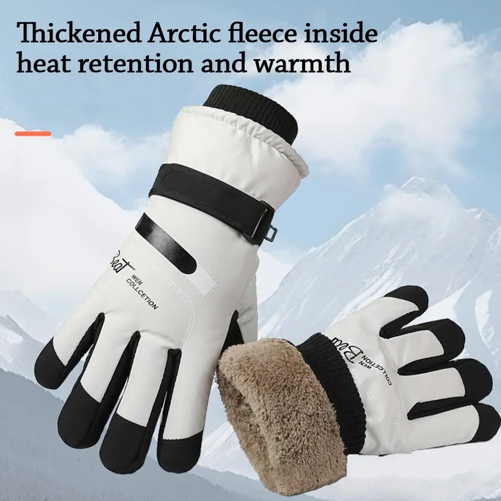 

Fashion Warm Winter Gloves Thickened Thermal Lining Fleece Snowboard Ski Gloves Sport Nonslip Cycling Gloves Outdoor