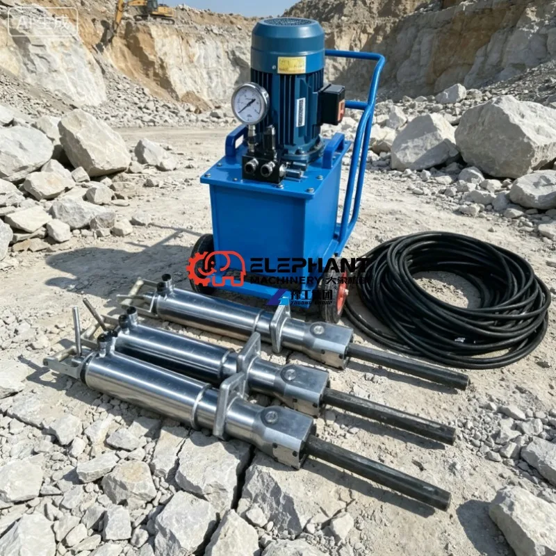 Fast Working Diesel Powered Hydraulic Stone Splitter, Portable Handheld Rock Breaking Machine, Durable Mining Splitting Tool