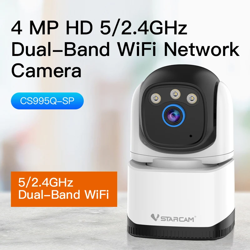 Vstarcam CS995Q-SP 4MP 1440P O-Kam APP كامل اللون اللاسلكية PTZ IP كاميرا بشكل قبة AI كشف الإنسان أمن الوطن شاشة CCTV