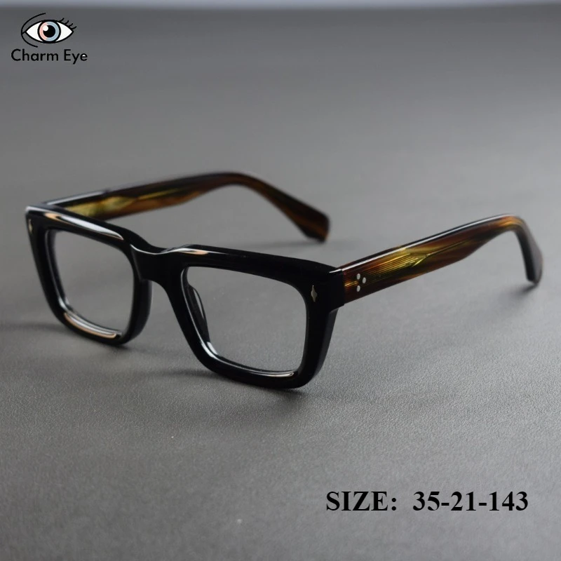 

Высококачественные квадратные очки унисекс в ретро-стиле, черная полосатая оправа из ацетата, модные очки для чтения и коррекции близорукости для женщин и мужчин