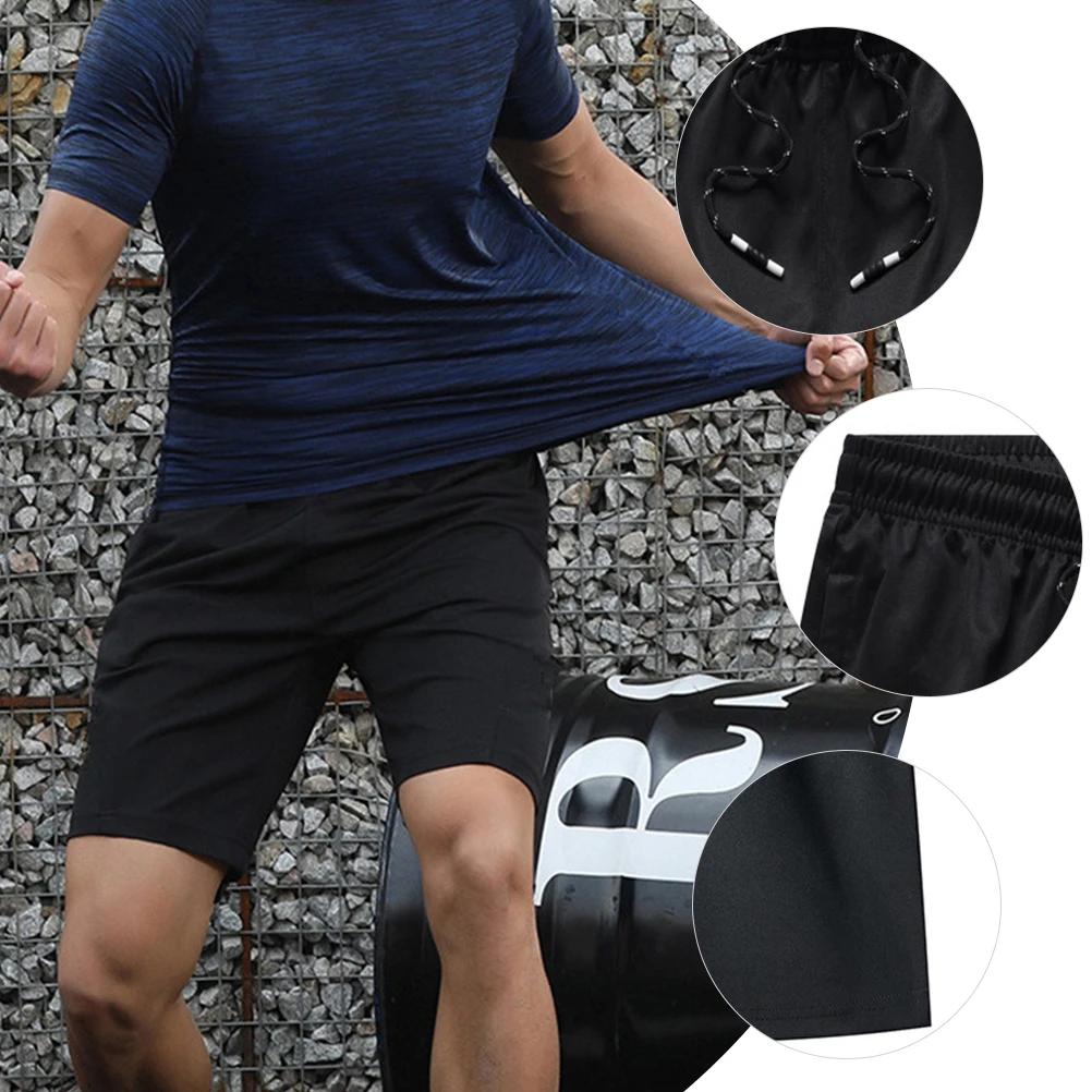 Men's Outdoor Sports Shorts Quick Dry Elastic Waist Stretch Polyester Pants for Running Hiking Yoga mens breathable work hiking